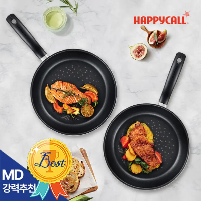 해피콜 올 뉴 컴포트 다이아몬드 IH 인덕션 후라이팬 2종 B세트(28팬+28팬)