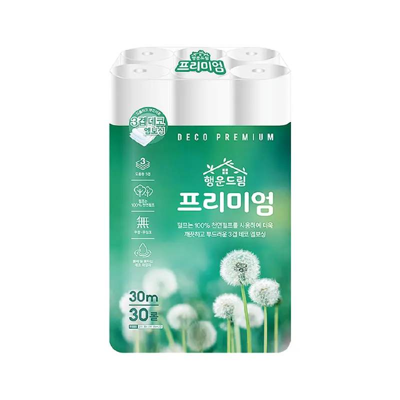 [천연펄프] 행운드림 3겹 30m 30롤 화장지 (11,960원/무료)