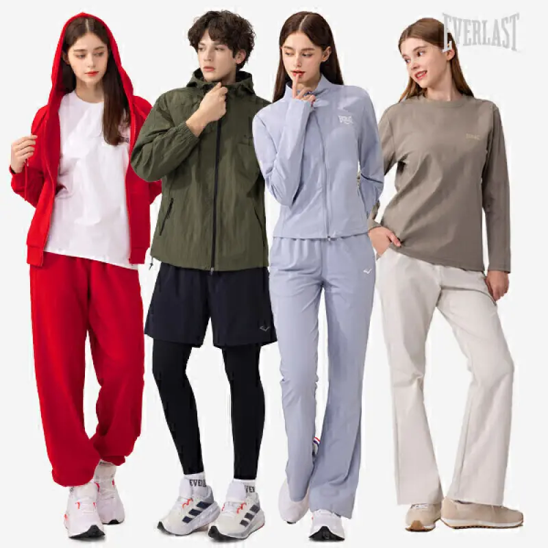 에버라스트 F/W 브랜드의류 라운드 긴팔티셔츠 긴바지/버뮤다팬츠/후드집업/트레이닝바지/바람막이/후드티