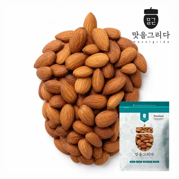 볶음 아몬드 1kg 캘리포니아산 (25년산 햇아몬드)