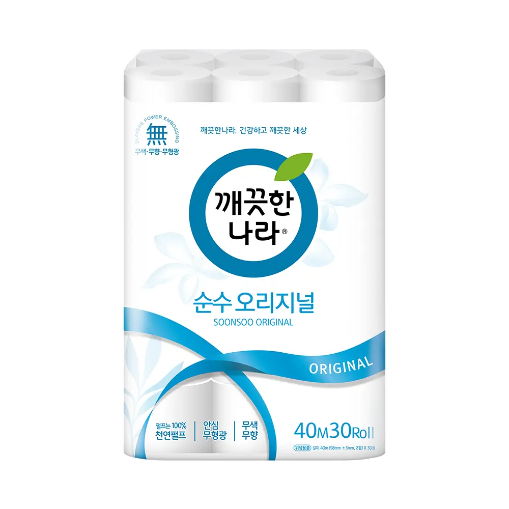 깨끗한나라 순수 오리지널 40m 30롤 1팩 (13,740원/무료)