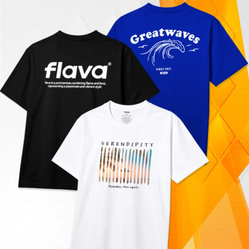플라바 빅사이즈 반팔티셔츠 남녀공용 S~4XL
