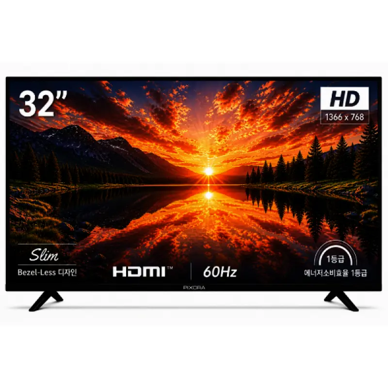 PIXORA(픽소라) -81cm(32인치) 광시야각 HD LED TV