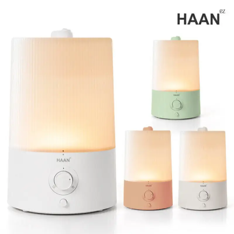 한경희 초저소음 물멍 무드등 초음파 가습기 4L IA-H300A 화이트 그린 핑크