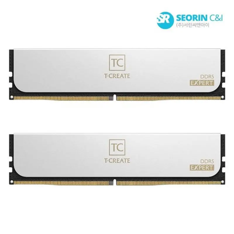 서린공식 팀그룹 T-CREATE DDR5-6000 CL40 EXPERT 화이트 패키지 서린 (128GB(64Gx2))